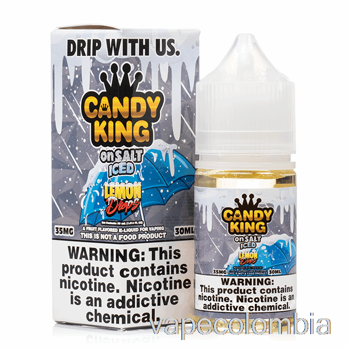 Vape Recargable Gotas Heladas De Limón - Candy King On Salt - 30ml 50mg